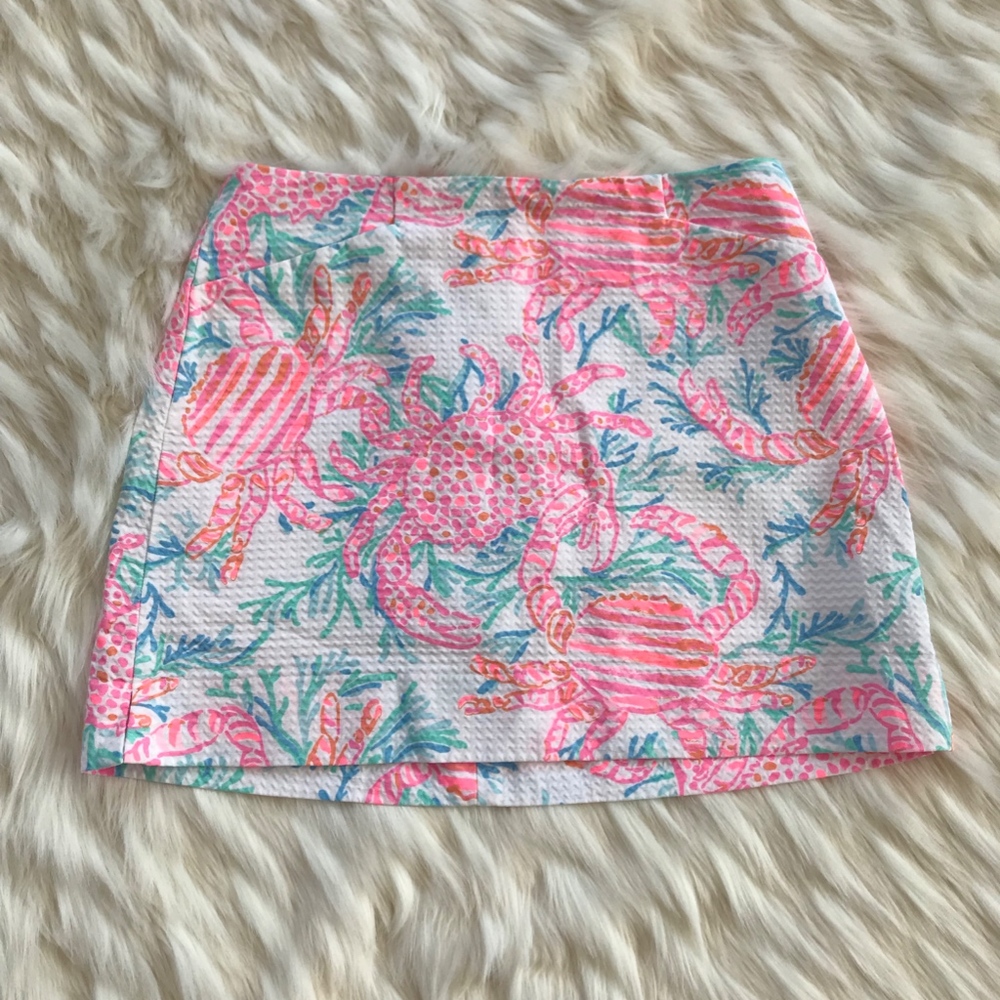 Lilly Pulitzer Crab Pattern Skort Size 6